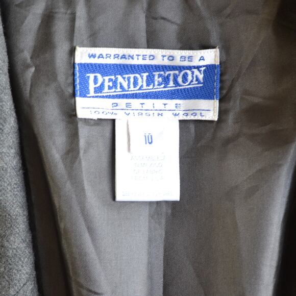 Pendleton Wool Blazer Suit Jacket Gray Size 10 - Picture 3 of 4